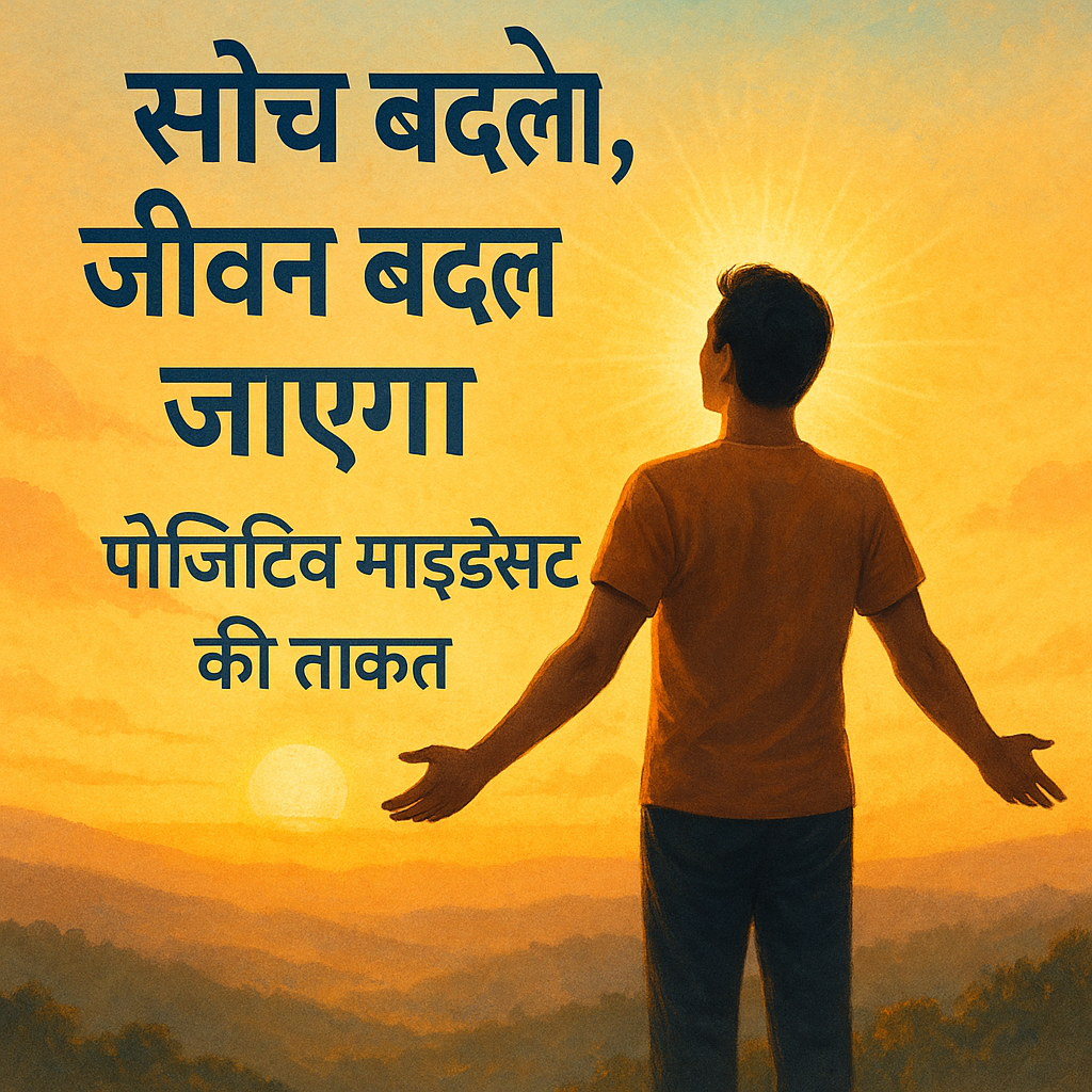 “सकारात्मक सोच और बदलते जीवन का प्रतीक – सूर्य की रोशनी में खड़ा युवा”